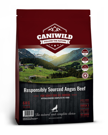 Caniwild Grain-Free Adult Responsibly Sourced™ Angus Beef 6kg, hipoalergiczna z wołowiną rasy Angus jakości Human-Grade