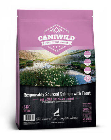 Caniwild Responsibly Sourced™ Salmon with Trout Adult Small 2kg, hipoalergiczna z łososiem i pstrągiem jakości Human-Grade